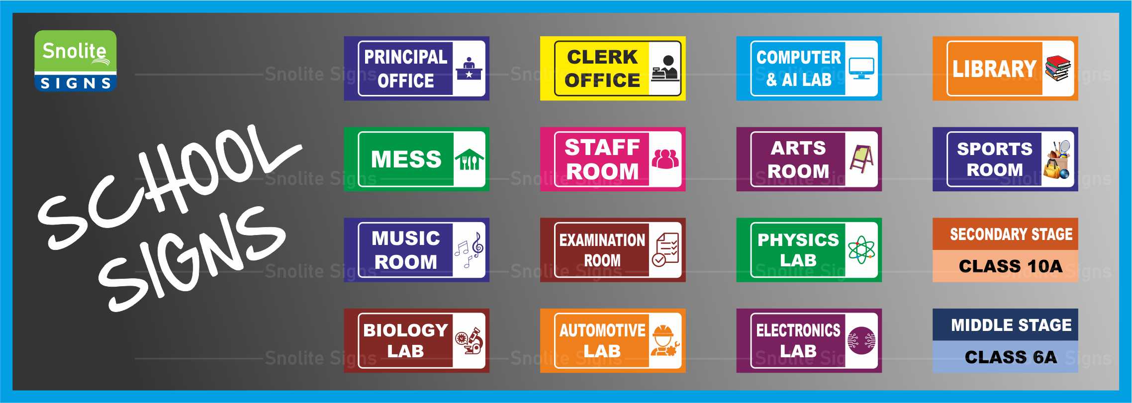 School Classroom Name Plates