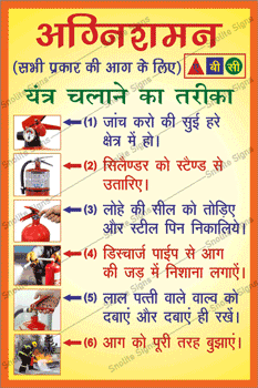 How to Use Fire Extinguisher Signage Poster