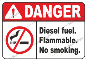 Danger Diesel Fuel Flammable Poster in Hindi, Workplace Safety Posters