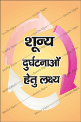Zero Accident Teamwork Safety Posters, सुरक्षा पोस्टर शून्य दुर्घटनाएं in Hindi Construction Fire Safety Poster