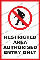 Wall Mounted Restricted Area Authorized Entry Only Poster, Restricted Area Authorized Employee Only Sign Board 