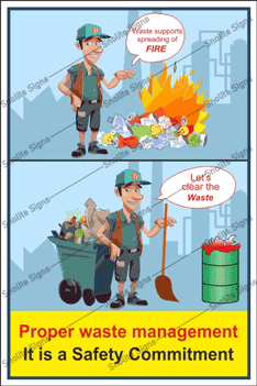 Vinyl Print Board, Proper Waste Management Sign Board,  Please Dispose of Trash Properly Signage,  Proper Waste Segregation Poster in Hindi