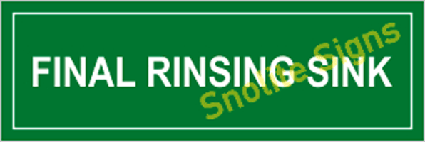 Final Rinsing Sink SIGN BOARD in HOSPITAL, hospital digital signage, hospital interior signage