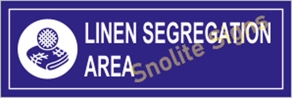 Hospital Linen Segregation Area In Hindi & English, Bilingual Hospital Emergency & Urgent Care Signage, Hospital Signage Systems