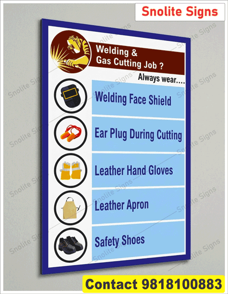 Welding Safety Poster in Hindi & English, Industrial Safety Posterconstruction Safety Eye Sign, Welding Bay Safety Wall Artworkshop Safety Rules Poster, Factory Ppe Notice Board, Fabrication Shop Safety Sign, Welding Training Room Poster