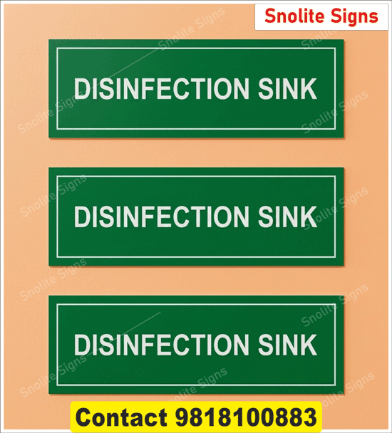 Disinfection Sink Sign Board in Hindi & English, Disinfection Sink Signage, NABH Signage, NABH Sign Board
