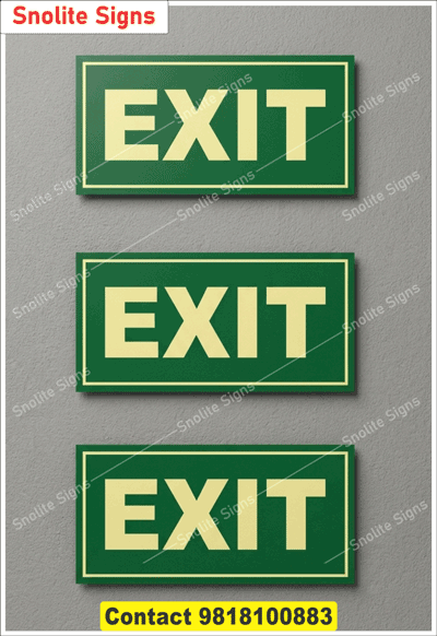 Buy Fire exit signs for commercial buildings, Reflective Acrylic Sign manufacture in Delhi NCR, vinyl print Emergency safety Signs, wall mounted Fire Assembly Point Signs, Fire Exit Signs in bihar, Illuminated Exit Signs