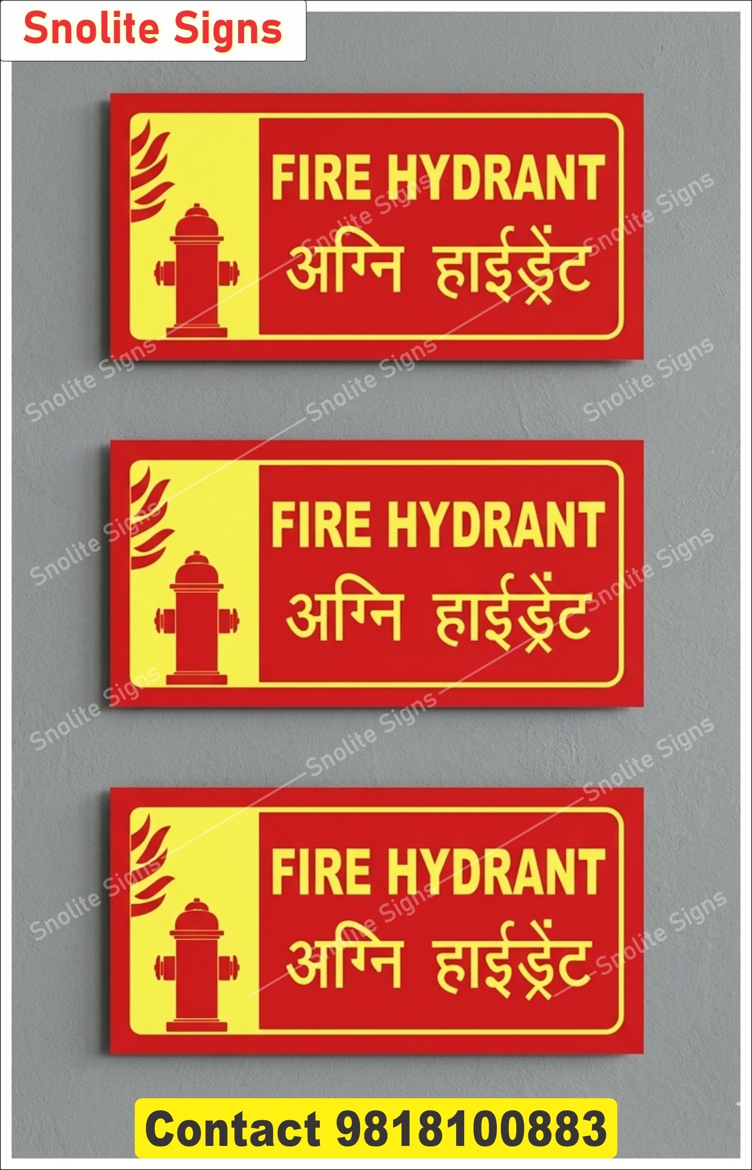 Buy Auto Glow Fire Hydrant Sign, Firefighting Equipment Signage, Glow in Dark Safety Sign Boards for Industry, Night Glow Hindi Safety Sign, Acrylic Fire Equipment Signage and Sticker, Fire Hydrant Sign Board in Hindi