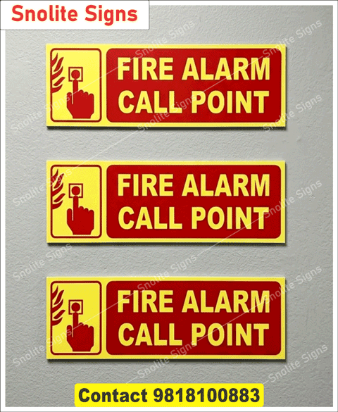 Photoluminescent fire alarm Hindi stickers, Glow in the dark fire signs Hindi, Rectangular fire glass break sign boards, Red and yellow Hindi fire safety posters, Self adhesive fire alarm stickers Hindi pack, Heavy duty plastic fire alarm signs