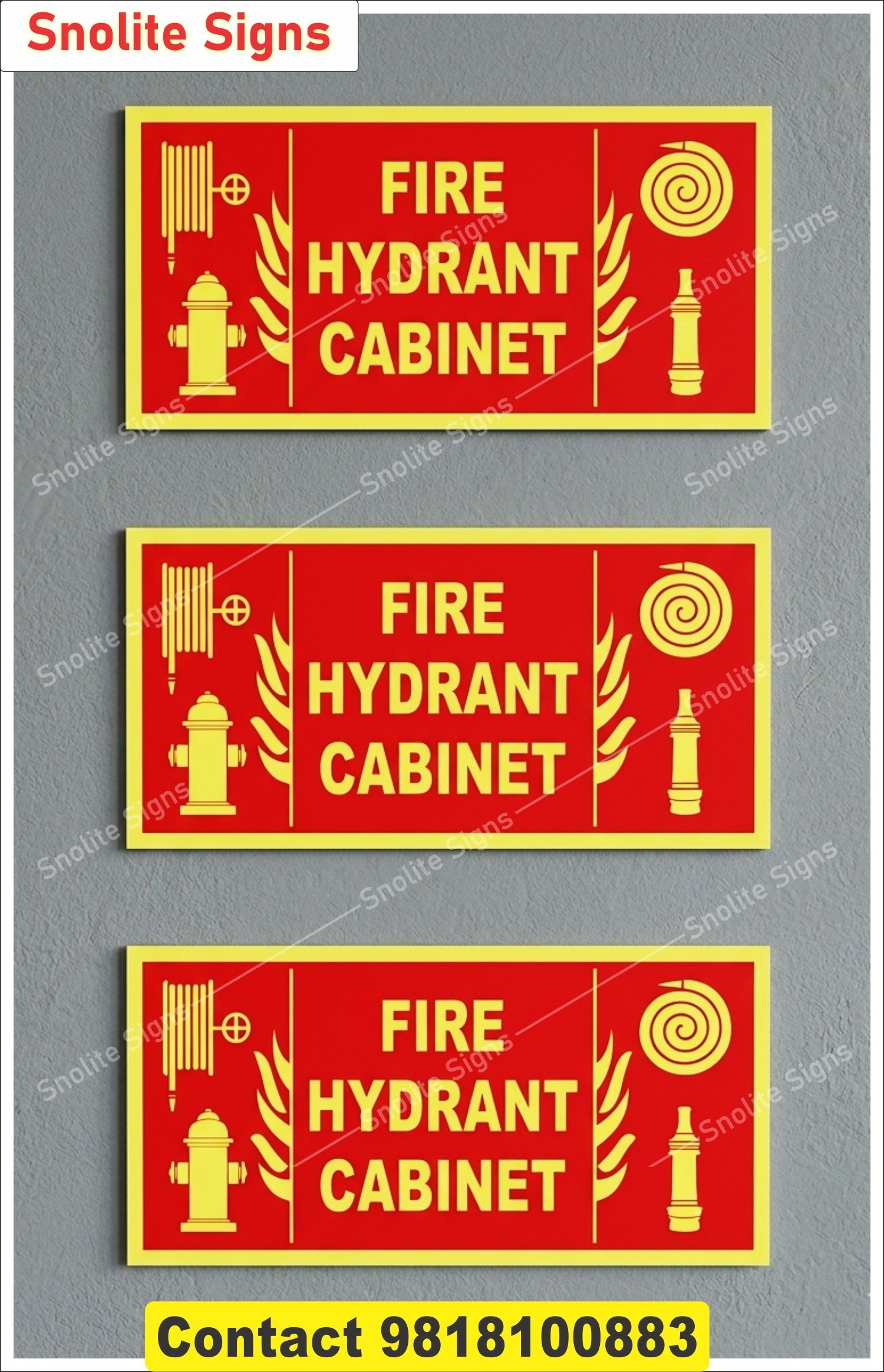 Fire Hydrant Cabinet Sign, Buy Fire Hydrant Cabinet Safety Signs, Emergency Fire Hydrant Cabinet Sticker | Workplace Safety, Fire Hydrant Cabinet Safety Signage , Glow-In-The-Dark Fire Hydrant Cabinet Signboard, 