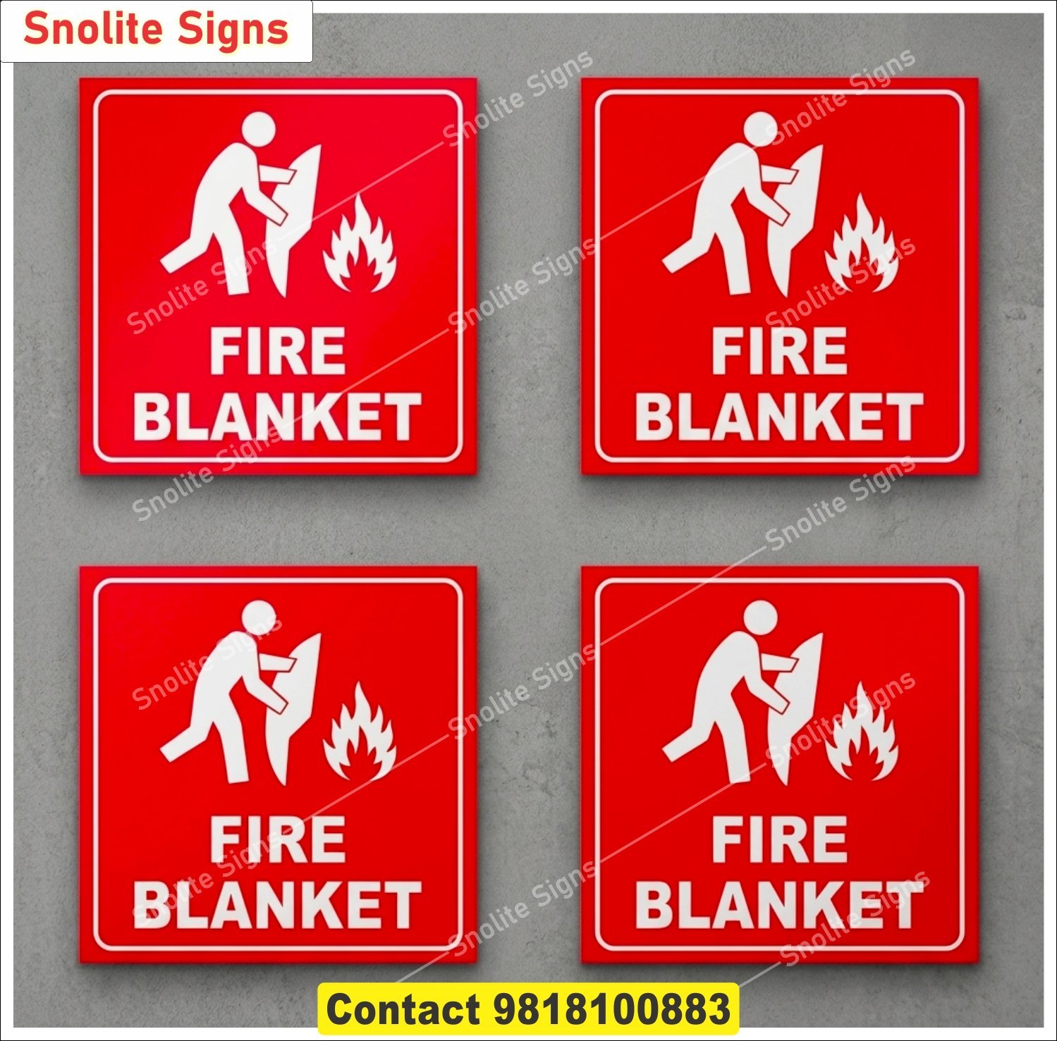 Red Fire Blanket Sign With Symbol, Printable Fire Blanket Safety Poster, Wall Mounted Rigid Plastic Fire Blanket Sign, Self-Adhesive Vinyl Fire Blanket Sticker, Glow in the Dark Fire Blanket Location Sign, Photoluminescent Fire Safety Equipment Signs