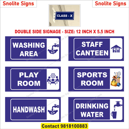 Acrylic Washing Area Signage for School, Pvc Vinyl School Staff Canteen Sign Board, Wall Mounted Play Room School Sign Board, Sunboard Sports Room Signage in Bihar, Rectangle Handwash Sign Board Manufacture, Drinking Water Signage