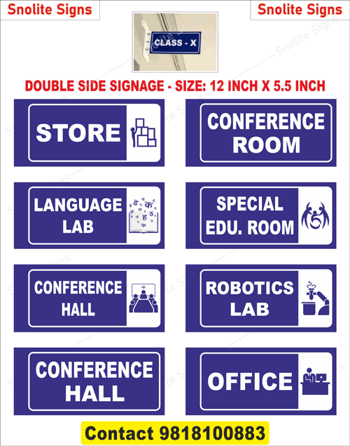 Buy colorful classroom name plates for school,Buy Double-Sided School & Office Signage Plates, Office sign boards, Conference room signs, Robotics lab signage, Language lab sign board, Special education room sign, Conference hall signs