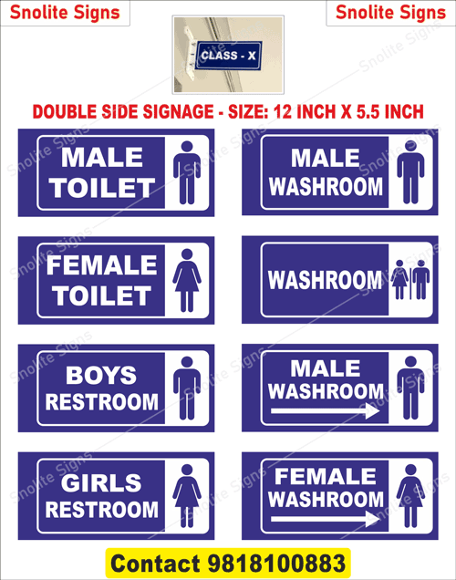 Buy school name plates online Bangalore, Male Toilet signage, Female Toilet sign board, Male Washroom nameplate, Female Washroom school sign, Boys Restroom sign board college, Girls Restroom signage in school, School Signs near me